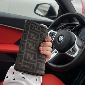 FENDI VINTAGE LARGE ZUCCA PATTERNED WALLET || BROWN🤎